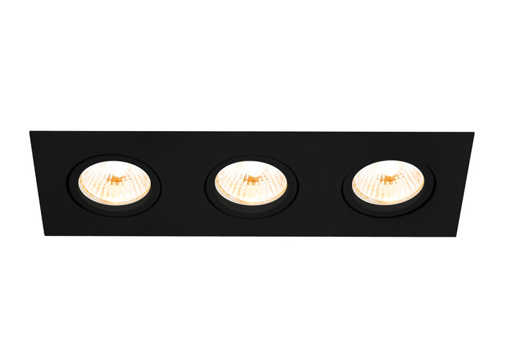 EMBUTIDO LISSE II 3 PAR20 50W 120X334X110MM PRETO TOTAL