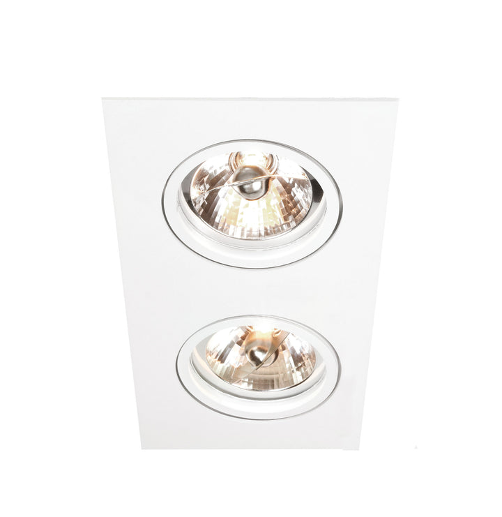 EMBUTIDO LISSE II 2 AR111 LED 50W 310X160X70MM BRANCO TOTAL