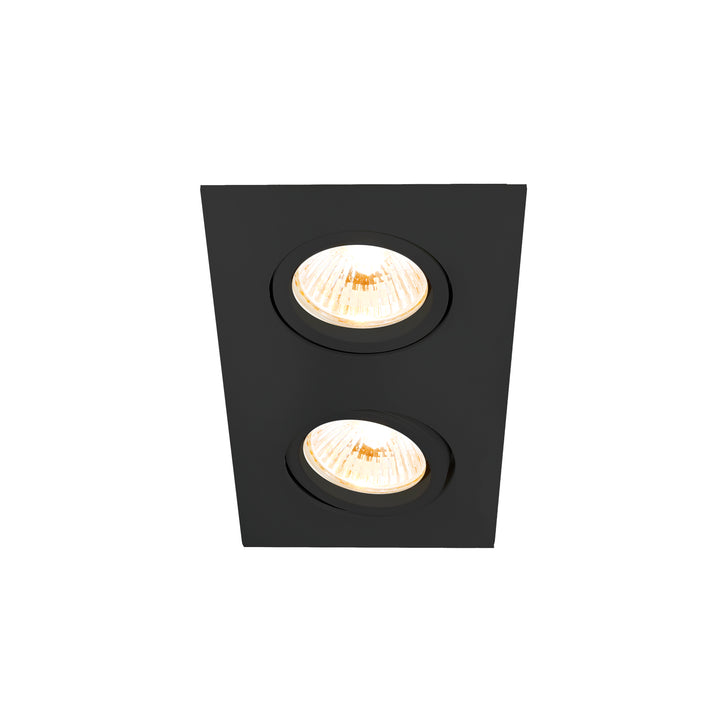 EMBUTIDO LISSE II 2 PAR20 50W 227X120X110MM PRETO TOTAL