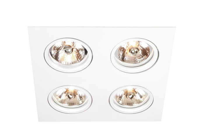 EMBUTIDO LISSE II 4 AR111 LED 50W 310X310X70MM BRANCO TOTAL