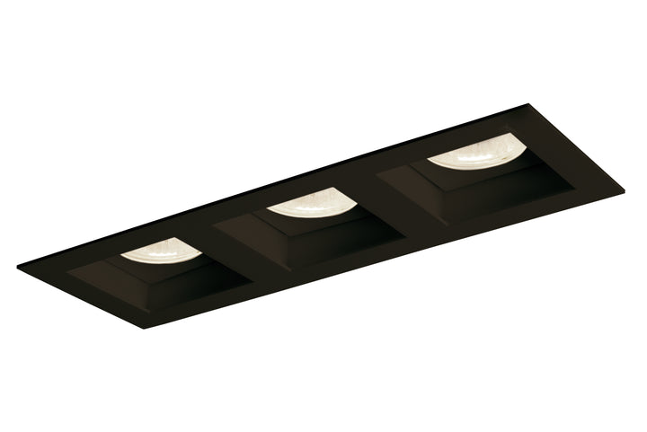 EMBUTIDO FLAT 3 DICRÓICA PAR16 50W 90X250X85MM PRETO TOTAL