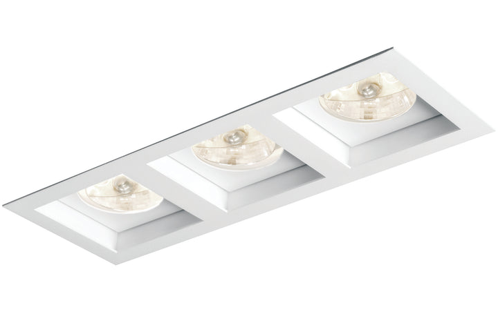 EMBUTIDO FLAT 3 DICRÓICA PAR16 50W 90X250X85MM BRANCO TOTAL