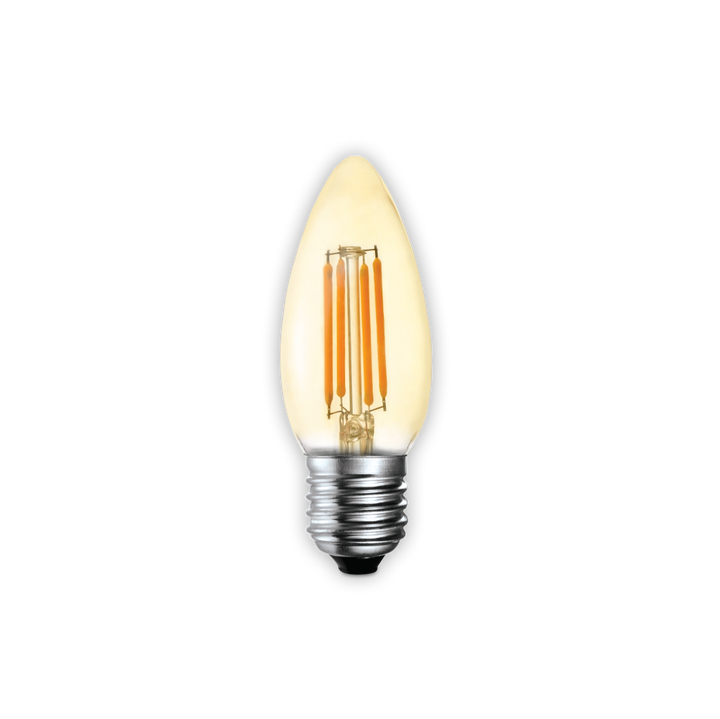 LÂMPADA LED VELA LISA FILAMENTO E27 EVOLED 4W BIVOLT 2200K