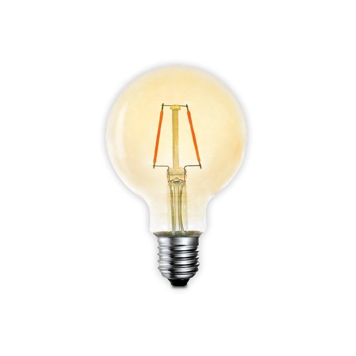 LÂMPADA LED BALLOON G80 FILAMENTO E27 EVOLED 2W BIVOLT 2200K