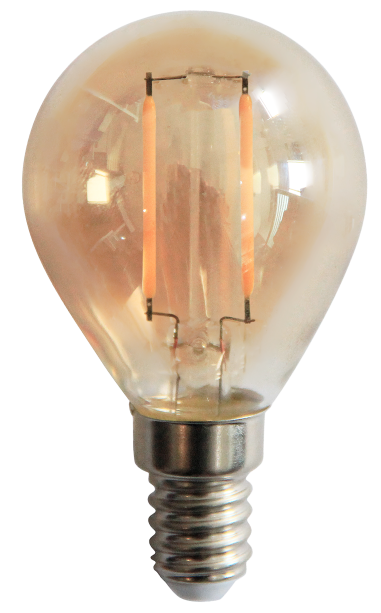 LÂMPADA LED MINI BULBO FILAMENTO E14 EVOLED 2W BIVOLT 2200K