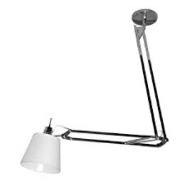 LUMINÁRIA DE TETO BELLA EM AÇO CR COM CÚPULA BRANCA 1XE27