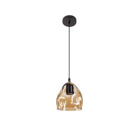 PENDENTE CHAMPAGNE VIDRO 1XE27
