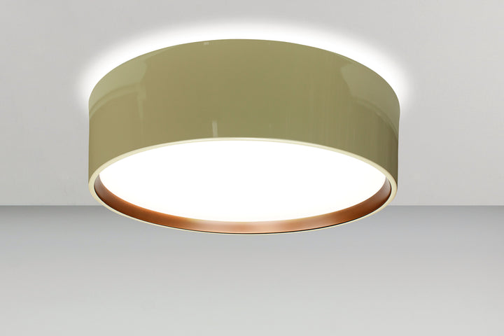 PLAFON CIRCLE 6 CFL 23W DIAMETRO 530X165MM NUDE BRILHO COBRE BRILHO