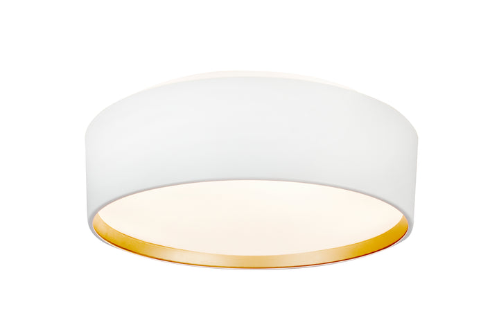 PLAFON CIRCLE 8 CFL 23W DIAMETRO 680X190MM BRANCO TOTAL DOURADO